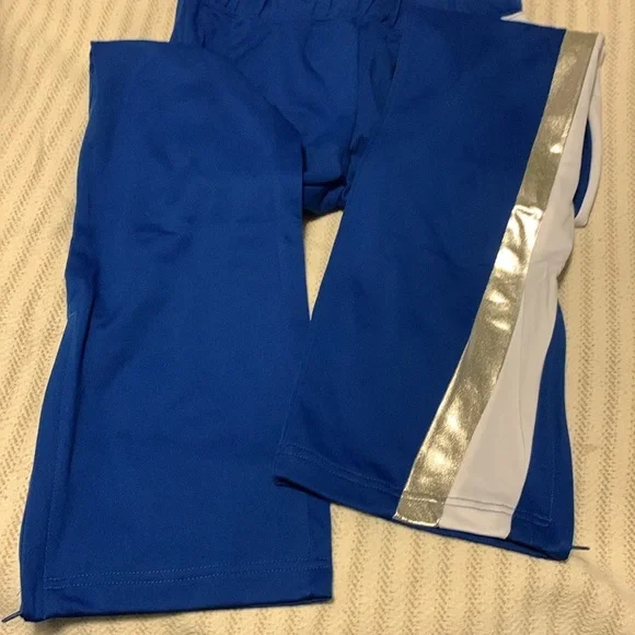 Augusta Sportswear Aurora Warm Up Jacket Pants Royal Blue White Metallic Large
